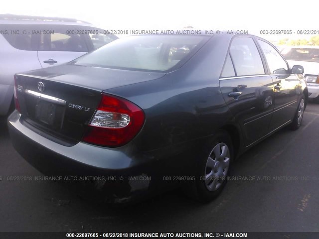 4T1BE32K72U517670 - 2002 TOYOTA CAMRY LE/XLE/SE 绿色 照片 4