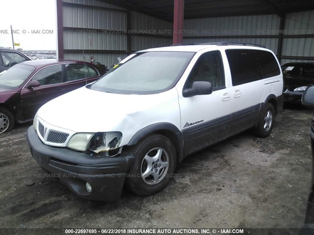 1GMDX03E22D132818 - 2002 PONTIAC MONTANA WHITE photo 2