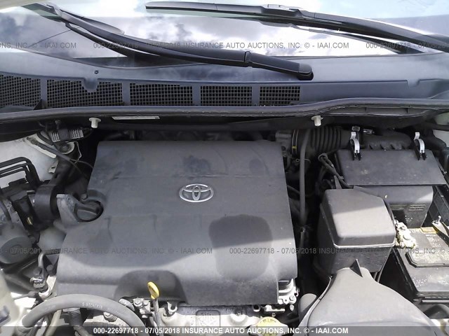 5TDKK3DC4DS303147 - 2013 TOYOTA SIENNA LE WHITE photo 10