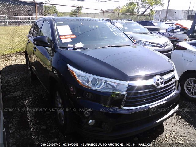 5TDBKRFH3FS087189 - 2015 TOYOTA HIGHLANDER LE/LE PLUS BLACK photo 1