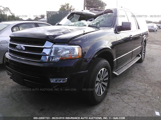 1FMJK1JT0HEA03472 - 2017 FORD EXPEDITION EL XLT/EL KING RANCH BLACK photo 2