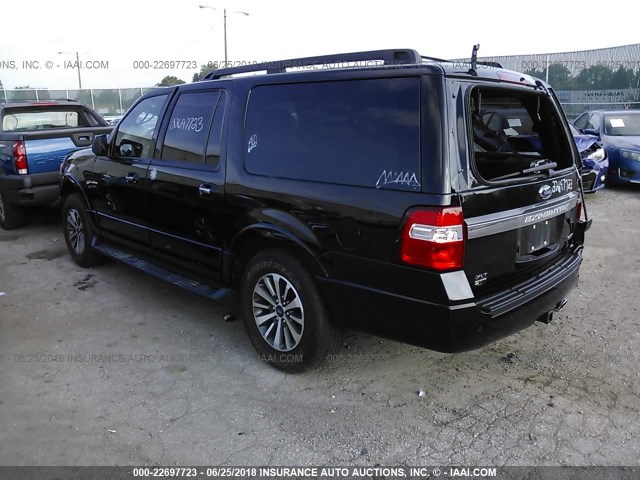 1FMJK1JT0HEA03472 - 2017 FORD EXPEDITION EL XLT/EL KING RANCH BLACK photo 3