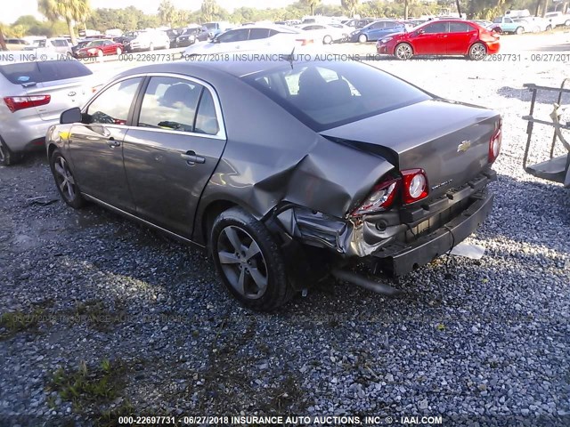 1G1ZC5E13BF114631 - 2011 CHEVROLET MALIBU 1LT GRAY photo 3