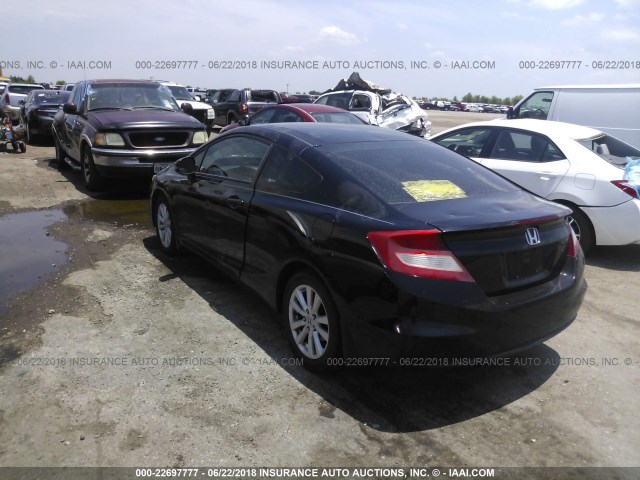 2HGFG3B02CH513725 - 2012 HONDA CIVIC EXL BLACK photo 3