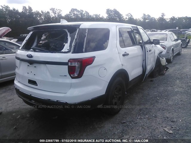 1FM5K8AR8HGB08442 - 2017 FORD EXPLORER POLICE INTERCEPTOR WHITE photo 4