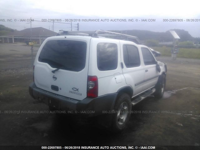 5N1ED28Y62C513640 - 2002 NISSAN XTERRA XE/SE WHITE photo 4