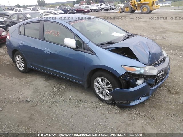 JHMZE2H77AS013189 - 2010 HONDA INSIGHT EX BLUE photo 1