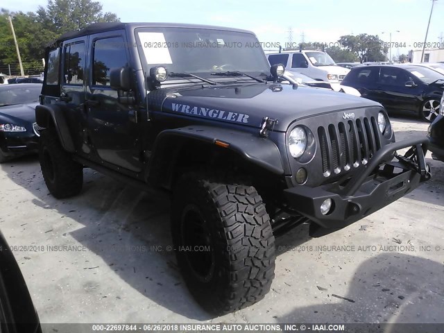 1C4BJWDG4GL231671 - 2016 JEEP WRANGLER UNLIMITE SPORT GRAY photo 1