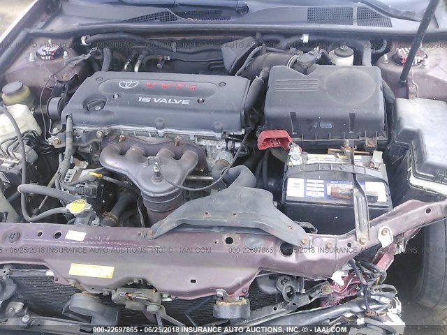 4T1BE32K15U098199 - 2005 TOYOTA CAMRY LE/XLE/SE მუქწითელი ფოტო 10