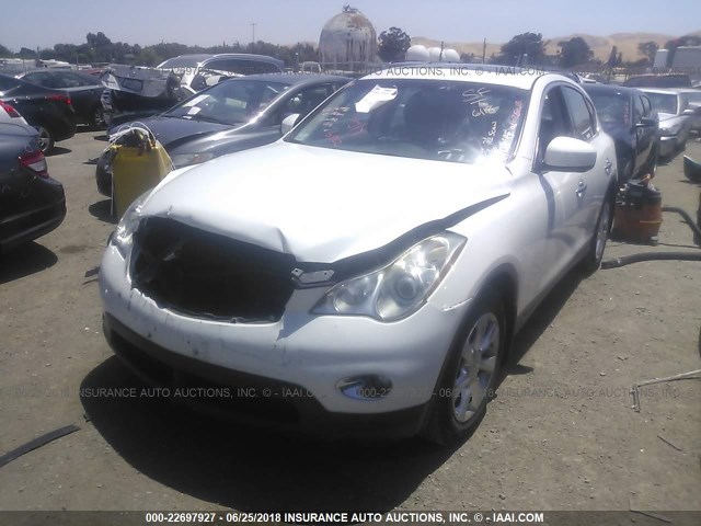 JN1AJ0HR3AM752714 - 2010 INFINITI EX35 JOURNEY WHITE photo 2