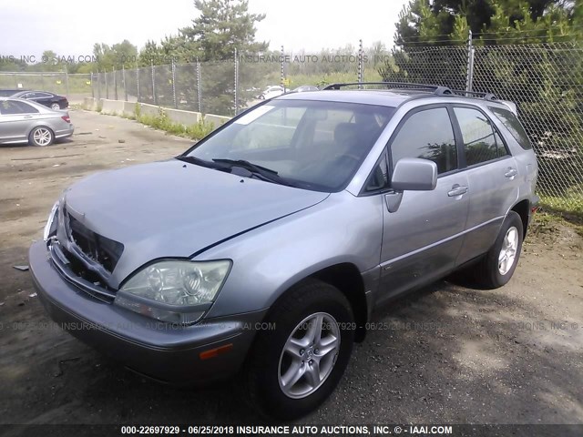 JTJHF10U530298864 - 2003 LEXUS RX 300 SILVER photo 2