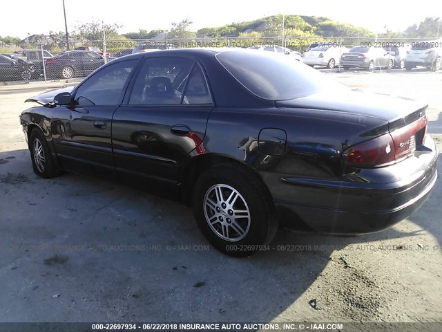 2G4WB55K821215351 - 2002 BUICK REGAL LS BLACK photo 3