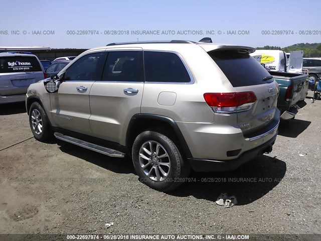 1C4RJFBG3FC142495 - 2015 JEEP GRAND CHEROKEE LIMITED GOLD photo 3