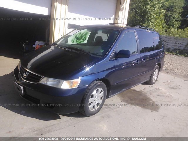 5FNRL18973B026723 - 2003 HONDA ODYSSEY EXL BLUE photo 2