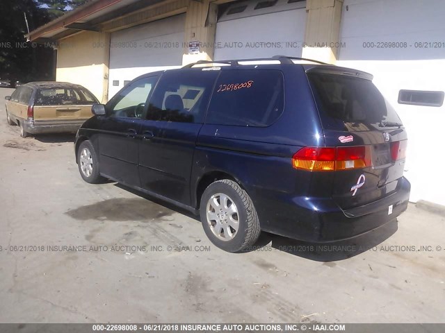 5FNRL18973B026723 - 2003 HONDA ODYSSEY EXL BLUE photo 3