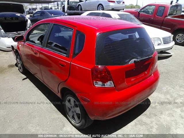 KL1TD66628B006874 - 2008 CHEVROLET AVEO LS RED photo 3