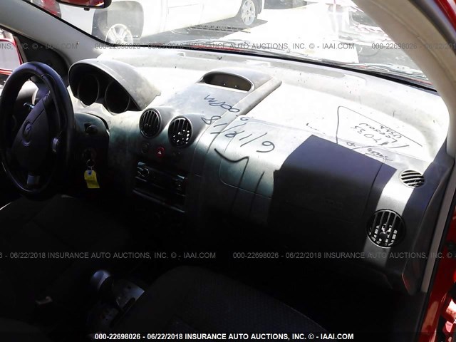 KL1TD66628B006874 - 2008 CHEVROLET AVEO LS RED photo 5