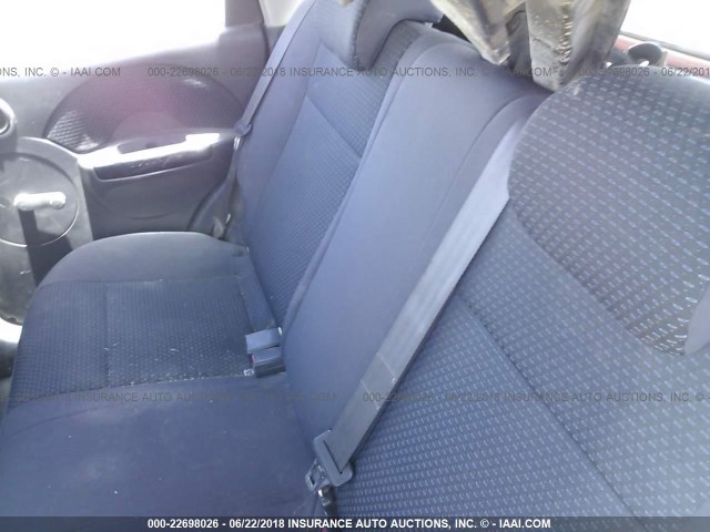 KL1TD66628B006874 - 2008 CHEVROLET AVEO LS RED photo 8