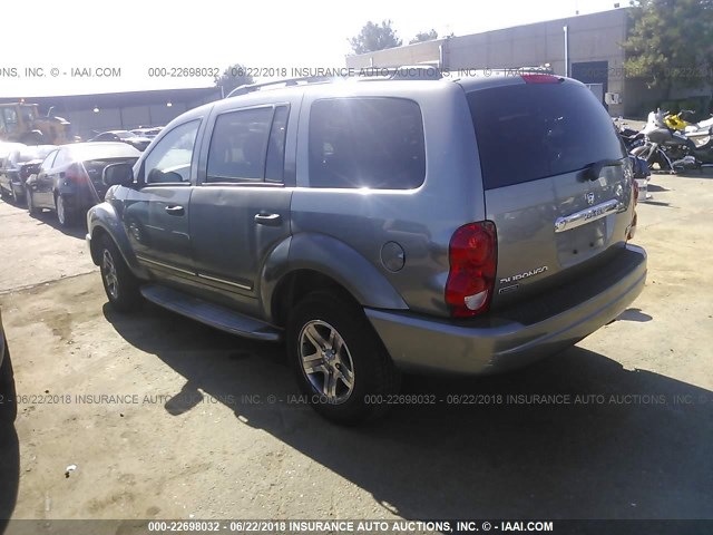 1D4HB58D85F543587 - 2005 DODGE DURANGO LIMITED GRAY photo 3