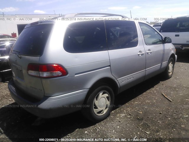 4T3ZF13C61U409019 - 2001 TOYOTA SIENNA LE/XLE SILVER photo 4