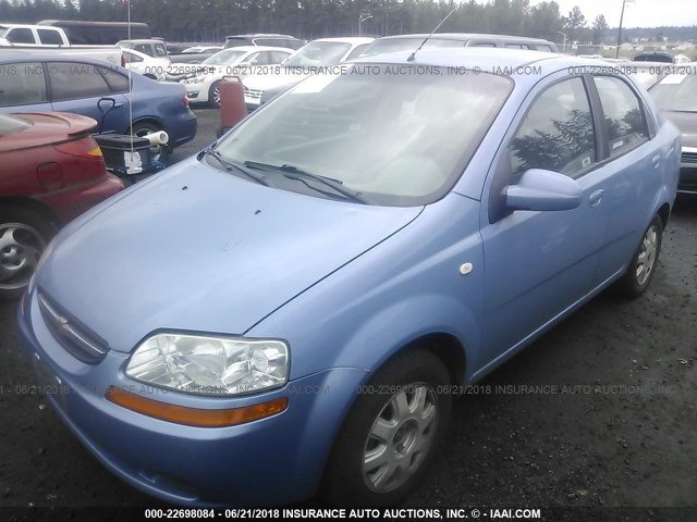 KL1TD52665B363809 - 2005 CHEVROLET AVEO LS Light Blue photo 2
