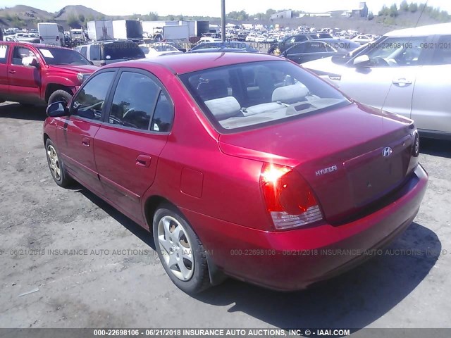 KMHDN46D96U331726 - 2006 HYUNDAI ELANTRA GLS/GT/LIMITED RED photo 3