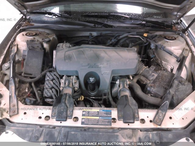 2G2WP552461297045 - 2006 PONTIAC GRAND PRIX ვერცხლისფერი ფოტო 10