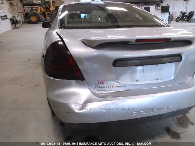 2G2WP552461297045 - 2006 PONTIAC GRAND PRIX ვერცხლისფერი ფოტო 6