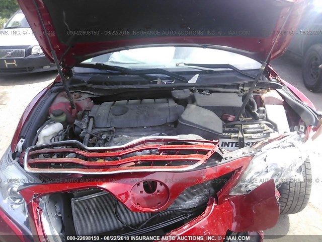 4T4BF3EK1BR095877 - 2011 TOYOTA CAMRY SE/LE/XLE RED photo 10