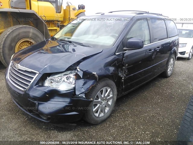 2A8HR54P38R647063 - 2008 CHRYSLER TOWN & COUNTRY TOURING BLUE photo 2