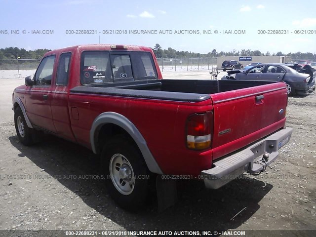 1FTCR15X3STA55459 - 1995 FORD RANGER SUPER CAB RED photo 3