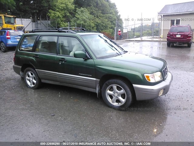 JF1SF65582H743661 - 2002 SUBARU FORESTER S GREEN photo 1