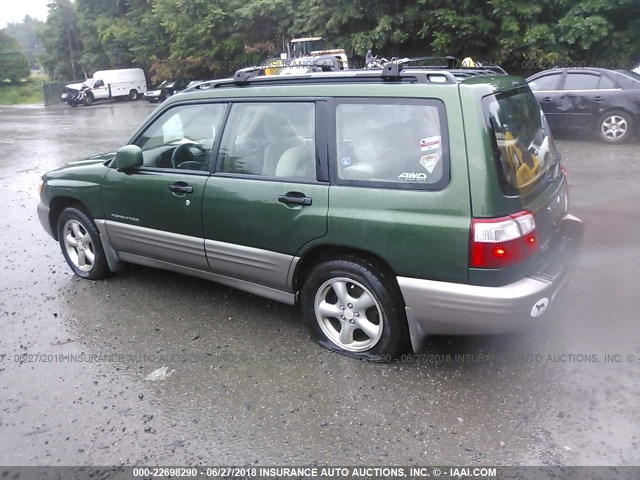 JF1SF65582H743661 - 2002 SUBARU FORESTER Yaşıl foto 3