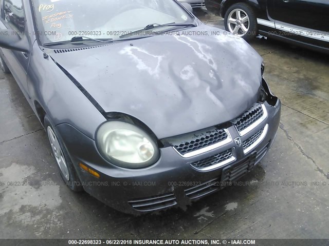 1B3ES26C03D176932 - 2003 DODGE NEON SE GRAY photo 6