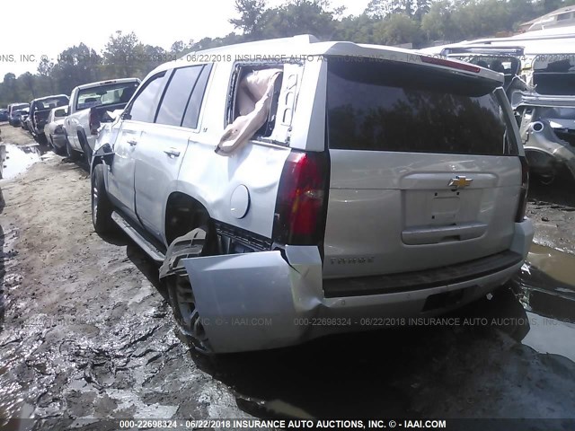 1GNSCBKC6GR260645 - 2016 CHEVROLET TAHOE C1500 LT SILVER photo 3