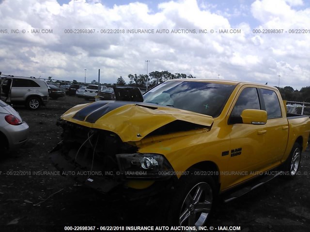 1C6RR6MT1GS347654 - 2016 RAM 1500 SPORT YELLOW photo 2