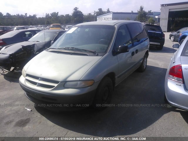 2B4GP2537YR607052 - 2000 DODGE CARAVAN GREEN photo 2