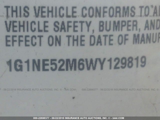 1G1NE52M6WY129819 - 1998 CHEVROLET MALIBU LS Qəhvəyi foto 9