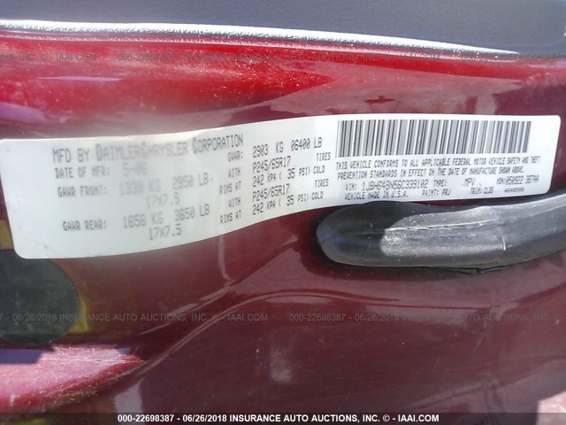 1J8HG48N56C339102 - 2006 JEEP COMMANDER 栗色 照片 9