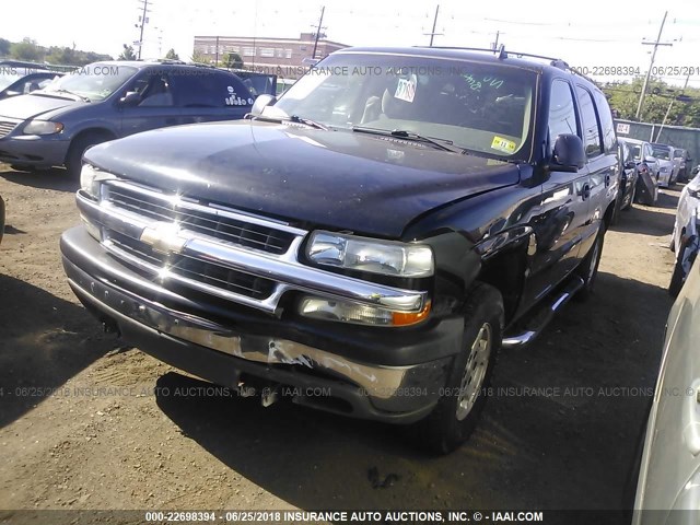 1GNEK13T96J104444 - 2006 CHEVROLET TAHOE K1500 BLACK photo 2