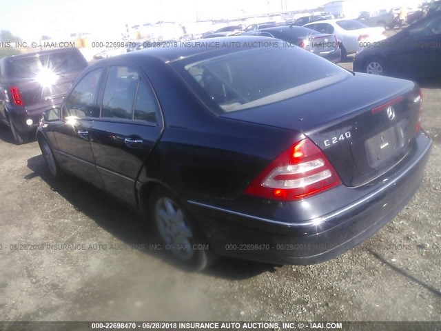 WDBRF81J74F454033 - 2004 MERCEDES-BENZ C 240 4MATIC BLACK photo 3