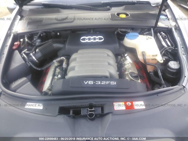 WAUEH74F47N040002 - 2007 AUDI A6 S-LINE QUATTRO GRAY photo 10