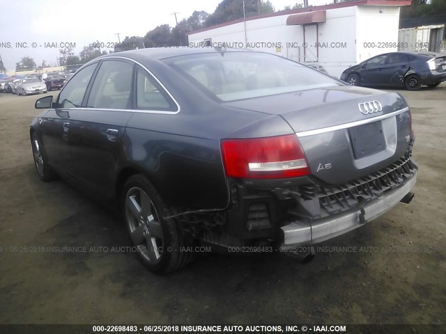 WAUEH74F47N040002 - 2007 AUDI A6 S-LINE QUATTRO GRAY photo 3