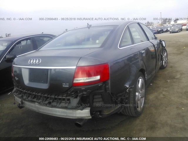 WAUEH74F47N040002 - 2007 AUDI A6 S-LINE QUATTRO GRAY photo 4