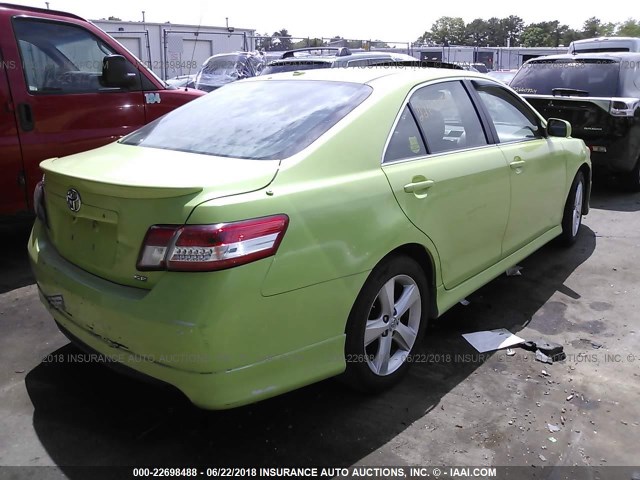 4T1BF3EK7BU212808 - 2011 TOYOTA CAMRY SE/LE/XLE 绿色 照片 4