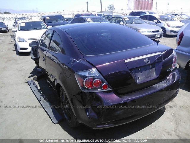 JTKDE167X80257913 - 2008 TOYOTA SCION TC 紫色 照片 3