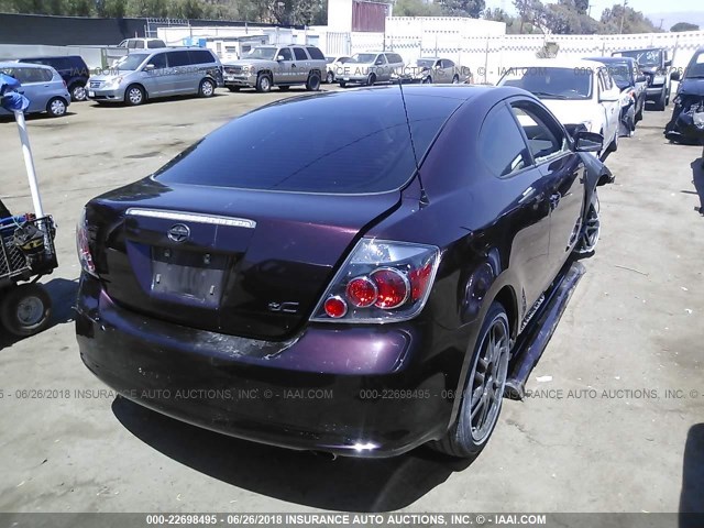 JTKDE167X80257913 - 2008 TOYOTA SCION TC 紫色 照片 4