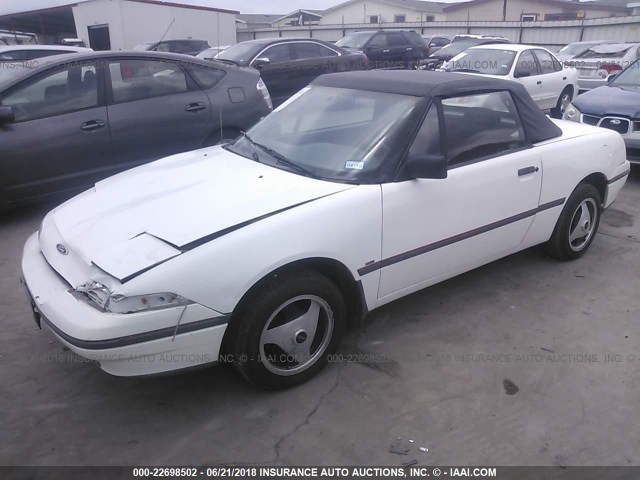 6MPCT01Z1M8603394 - 1991 MERCURY CAPRI WHITE photo 2