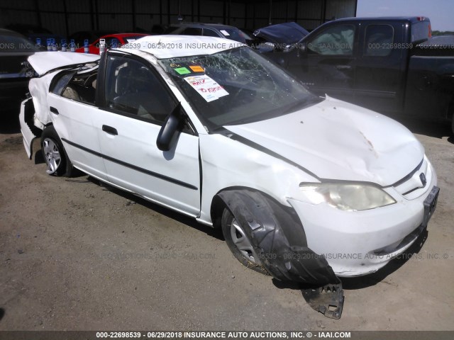 1HGES16395L019371 - 2005 HONDA CIVIC DX VP WHITE photo 1