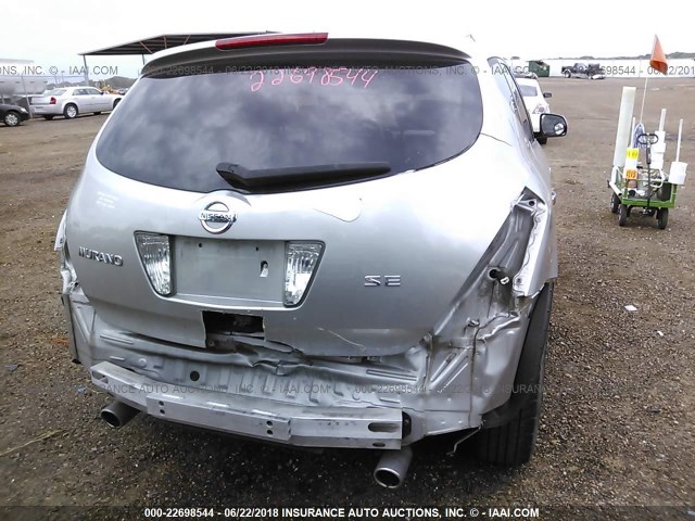 JN8AZ08TX4W216616 - 2004 NISSAN MURANO SL/SE SILVER photo 6